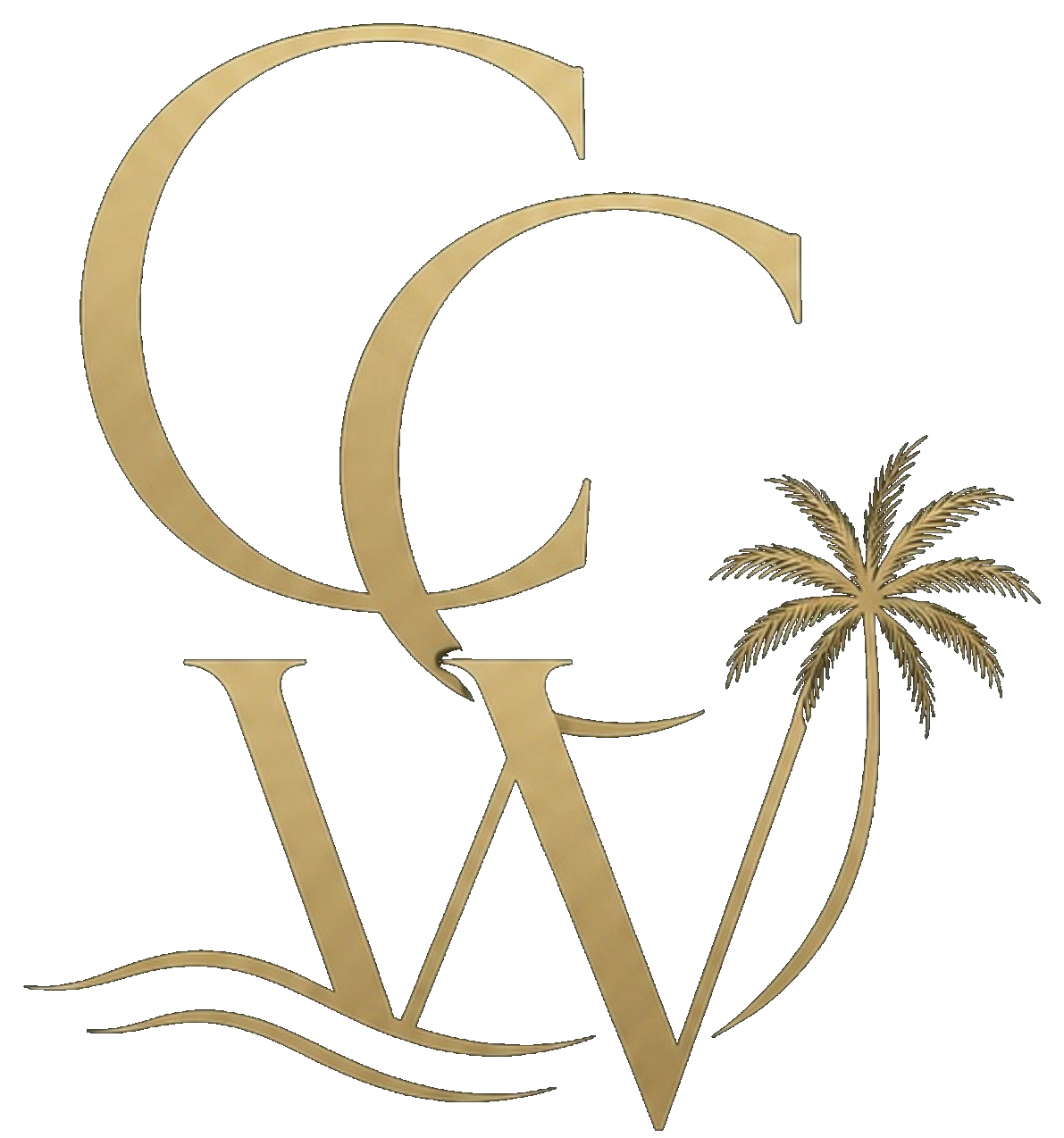 Coastal Concierge Wellness palm tree and wave monogram